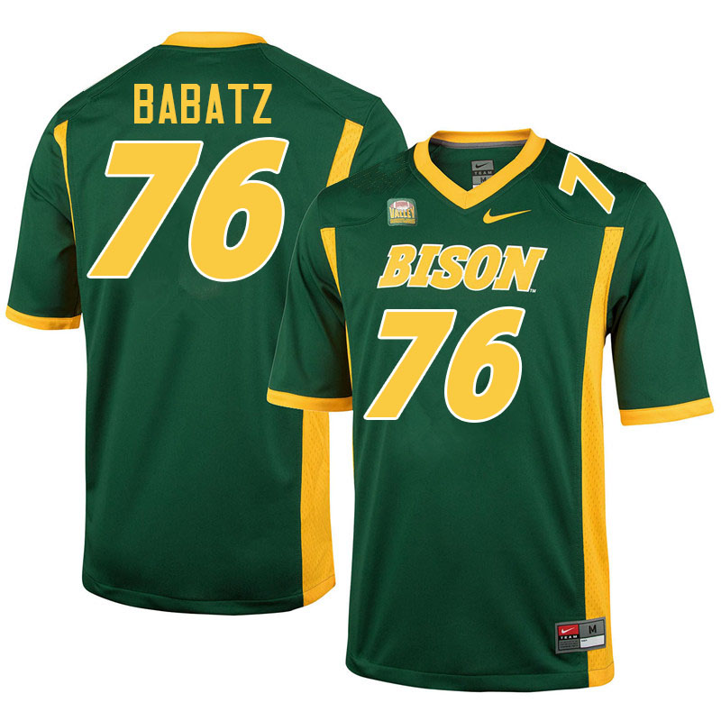 North Dakota State Bison #76 Ryan Babatz College Football Jerseys Stitched-Green
